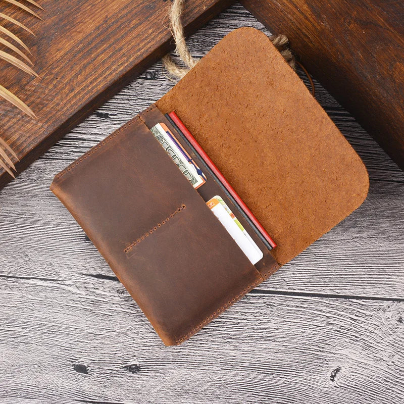 Vintage Leather Passport Cover for Men
