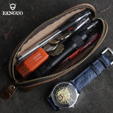 Leather Pencil Case High Capacity Pen Bags Letter Pencil Bags Gift