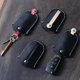 Vintage Car Key Case Holder Bag with Engraving - Keychain Pouch Purse
