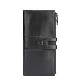 RFID Leather Purse Women Zipper Wallet Long Ladies Clutches