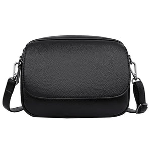 Cowhide Women's Casual Messenger Bag Small Shoulder Crossbody Handbag