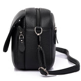 Cowhide Women's Casual Messenger Bag Small Shoulder Crossbody Handbag