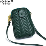 Real Cowhide Women's Phone Bag Small Shoulder Bag