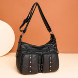 Leather Crossbody Bags for Women Handbags Multi-pocket Messenger