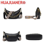 Leather Shoulder Bags Chain Ladies Handbag Rivet Semicircle Messenger Bags Tote