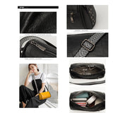 High Stone Pattern Leather Shoulder Bag for Women