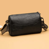 High Stone Pattern Leather Shoulder Bag for Women
