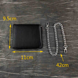 Slim Bifold Wallet w/ Gunmetal Chain