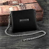 Slim Bifold Wallet w/ Gunmetal Chain