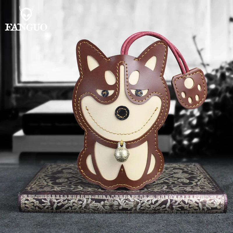 Leather Smart Key Holder Bag Cowskin Keychain Housekeeper Key Case