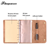 Vintage Leather A6 Travelers Notebook Journal