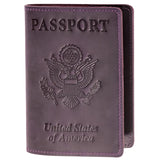 Vintage Cow Leather Passport Holder Case For Men & Women