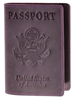 Vintage Cow Leather Passport Holder Case For Men & Women