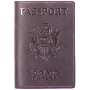 Vintage Cow Leather Passport Holder Case For Men & Women