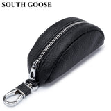 Leather Unisex Key Bag Key Holder Pillow Pattern Zipper Key Case