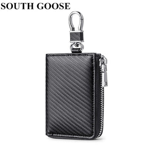 Leather Unisex Key Bag Multifunction Keychain Organizer Wallet