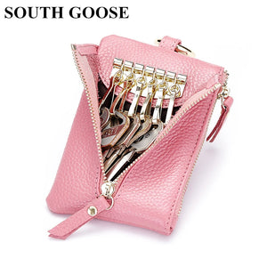 Leather Unisex Key Wallet Multifunction Organizer Bag Men Car Key Holder