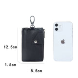 Leather Key Wallet Multifunction Organizer Purse Men Women KeyChain Bag