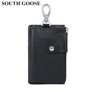 Leather Key Wallet Multifunction Organizer Purse Men Women KeyChain Bag