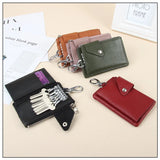 Leather Key Wallet Multifunction Organizer Purse Men Women KeyChain Bag