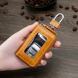 Leather Vintage Men Key Holder European Organizer for Keys Cowhide