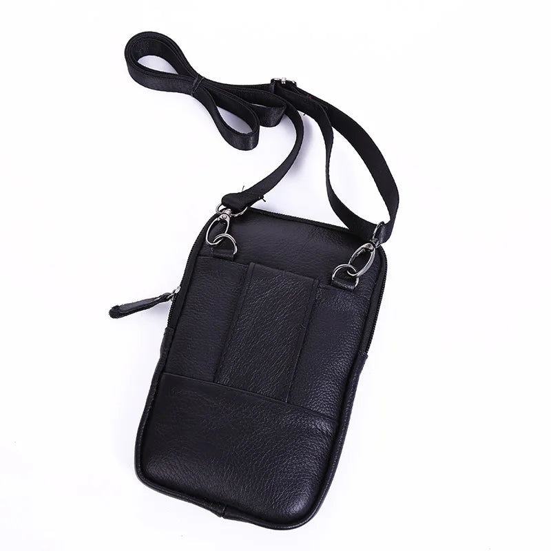 Leather Waist Bag Mobile Phone Bag Shoulder Bag Key Holder