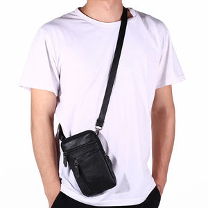 Leather Waist Bag Mobile Phone Bag Shoulder Bag Key Holder