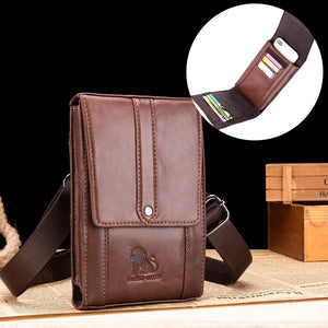 Vintage Leather Waist Pack Fanny Pack Belt Bag Phone Pouch