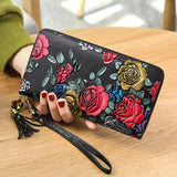 3D Rose Flower Clutch Wallet for Women