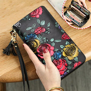 3D Rose Flower Clutch Wallet for Women