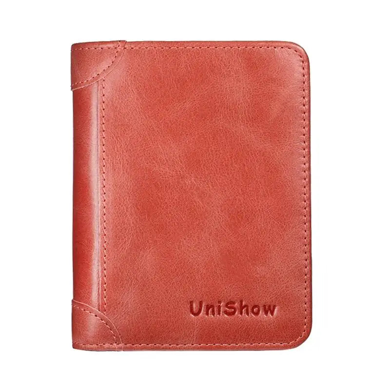 Small Vintage Cowhide Leather Wallet for Women