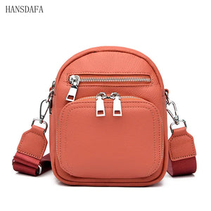Litchi Grain Crossbody Bag Cow Leather Shoulder Bag