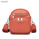 Litchi Grain Crossbody Bag Cow Leather Shoulder Bag