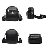 Litchi Grain Crossbody Bag Cow Leather Shoulder Bag