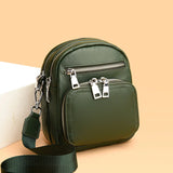 Litchi Grain Crossbody Bag Cow Leather Shoulder Bag