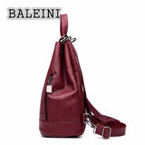 High Leather Women Bag Bucket Shoulder Bags Set Large Capacity Backpacks