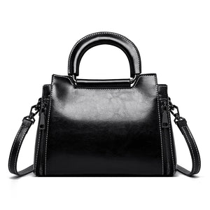 Vintage Oil Wax Leather Women Bag Tote Bag for Women