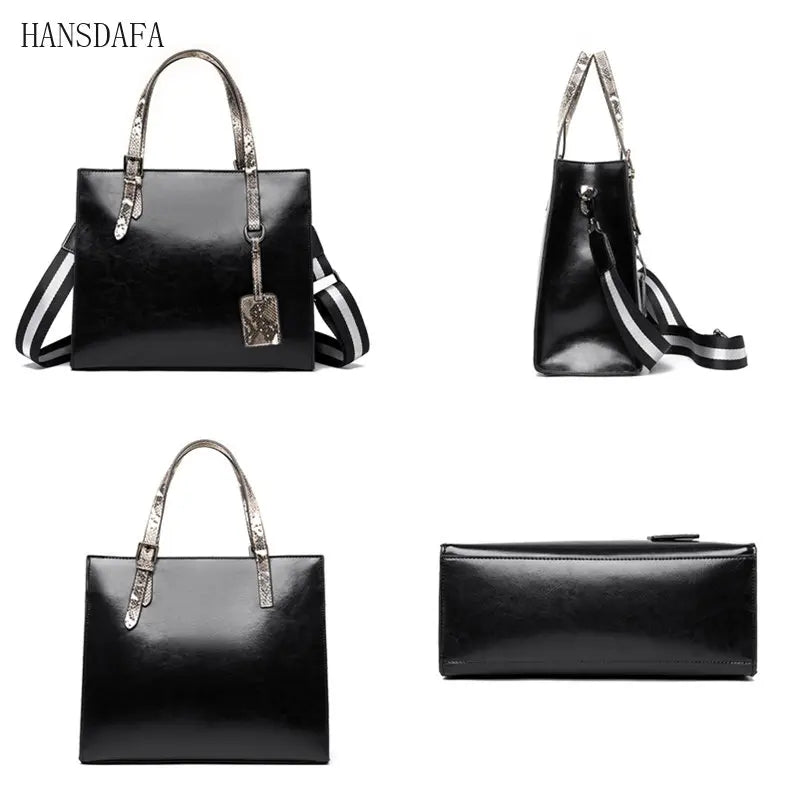 Vintage Leather Shoulder Crossbody Bag for Women Large Tote Handbags
