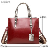 Vintage Leather Shoulder Crossbody Bag for Women Large Tote Handbags