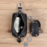 Leather Key Holder for Men and Women - Key Wallet Organizer