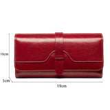 RFID Blocking Leather Women Long Wallet Clutch