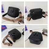 Semicircle Saddle Bag Soft Cowhide Crossbody Handbag