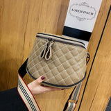 Semicircle Saddle Bag Soft Cowhide Crossbody Handbag