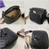 Semicircle Saddle Bag Soft Cowhide Crossbody Handbag
