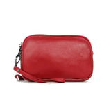 Leather Women Shoulder Bags Small Crossbody Three-layer Zipper