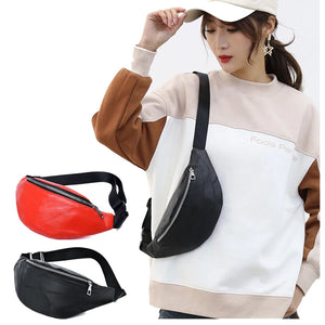 Leather Women Waist Bag Fanny Pack Money Pouch Travel Shoulder