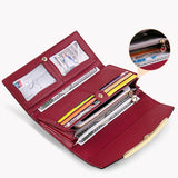 Leather Women Wallet Diamond Hasp Wallet