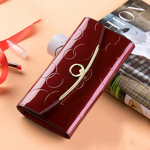 Long Diamond Hasp Wallet Women's Clutch Wallet