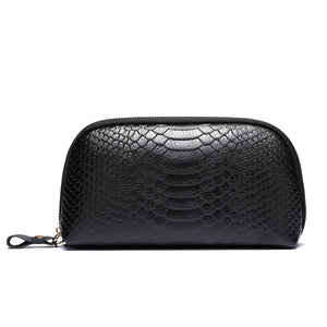 Leather Women's Clutch Bag Snakeskin Pattern Cowhide Purse Casual Tote Bag