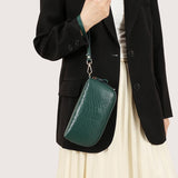 Leather Women's Clutch Bag Snakeskin Pattern Cowhide Purse Casual Tote Bag